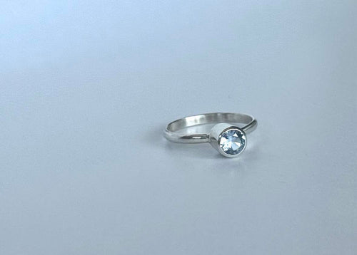 Celeste – Natural Blue Topaz Sterling Silver Ring | Prickleberry Lane