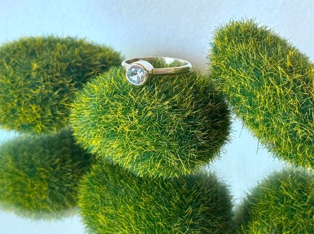 Celeste – Natural Blue Topaz Sterling Silver Ring | Prickleberry Lane