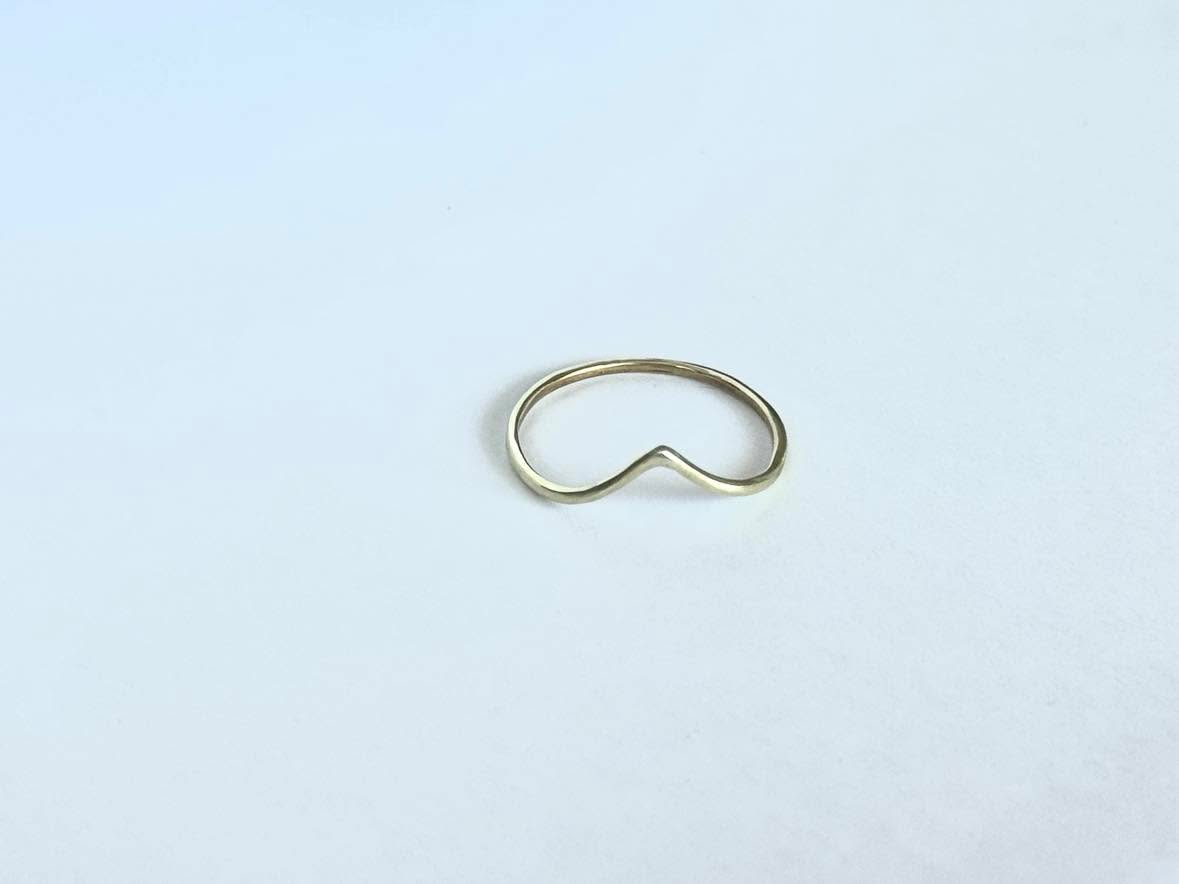 Princess – Petite Brass Herringbone Band | Prickleberry Lane