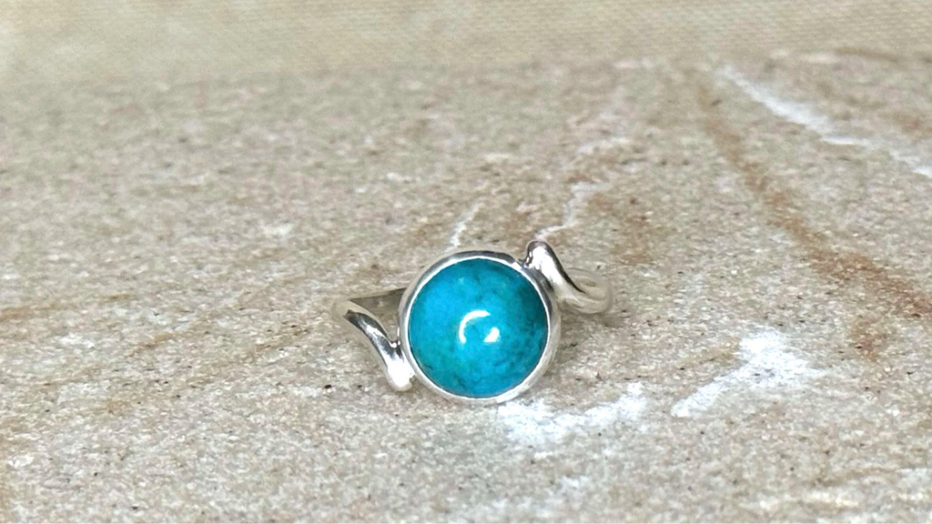 Turquoise Stone Twist Ring